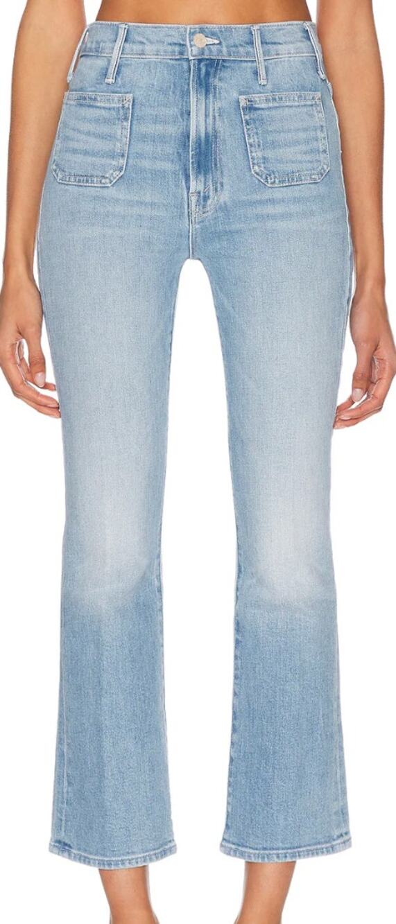 Mother Jeans The Hustler Patch Pocket Ankle High Rise Tune in Tune Out 27 NWT